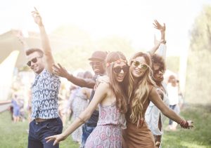 Enthusiastic,Crowd,Surfing,At,Music,Festival